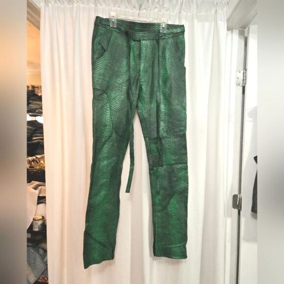 Flauce SUPER-SLIMEY CARGO pants size 36 like new rare find! 100% Cowhide leather - Picture 5 of 15